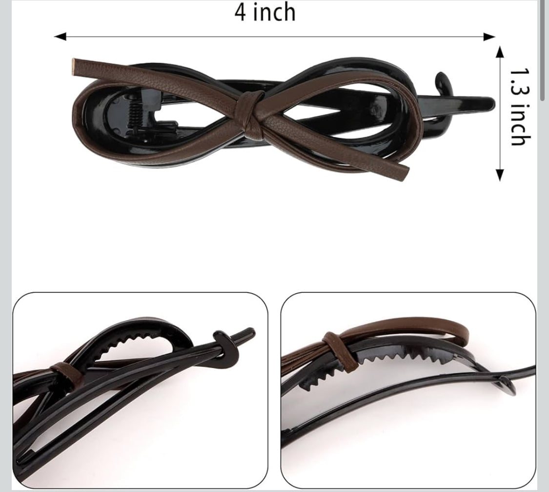 9Pcs Large Rhinestone Hair Clips, Crystal Jaw Clips Hairpin for Thick Hair, Fashion Hair Clamp Catch Barrette Hair Accessories for Women Girls+ 6PCS Bow Hair Clips Leopard Twist Bow Leather Flat Clip, Non-slip Flat Hair Clips for Women, Flat Claw Clip fo - Flip It Now