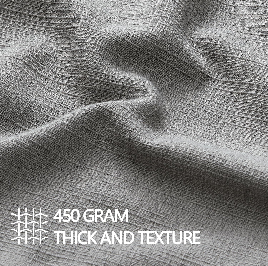 MIULEE Pack of 2 Thick Textured Couch Throw Pillow Covers, Grey Decorative Pillow Covers 18x18, Neutral Linen Cushion Cases for Sofa Bed Living Room Modern Farmhouse Home Decor, No Filling