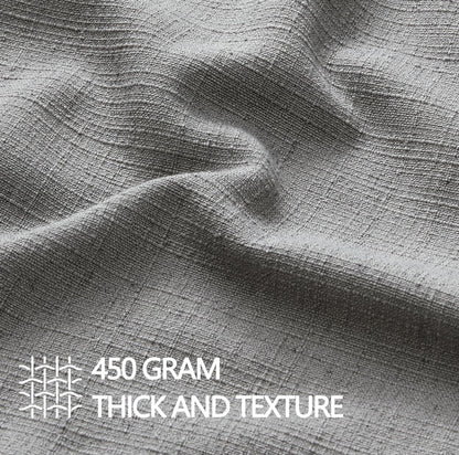 MIULEE Pack of 2 Thick Textured Couch Throw Pillow Covers, Grey Decorative Pillow Covers 18x18, Neutral Linen Cushion Cases for Sofa Bed Living Room Modern Farmhouse Home Decor, No Filling