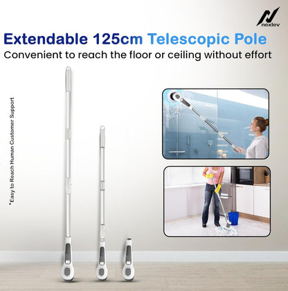 Electric Spin Scrubber, Cordless Cleaning Brush IPX7 Waterproof with 6 Replaceable Brush Heads, 2H Power Dual Speed, Shower Scrubber with Extension Handle for Bathroom Tub Tile Floor Car