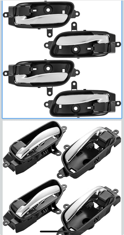 PHILTOP Interior ABS Door Handle Front Rear Driver Passenger 4Pcs for 2013-2018 Nisan Altima/Pathfinder/Murano/Maxima/Titan/Armada/Titan XD; Replaces#80671-3TA0D 80670-3TA0D