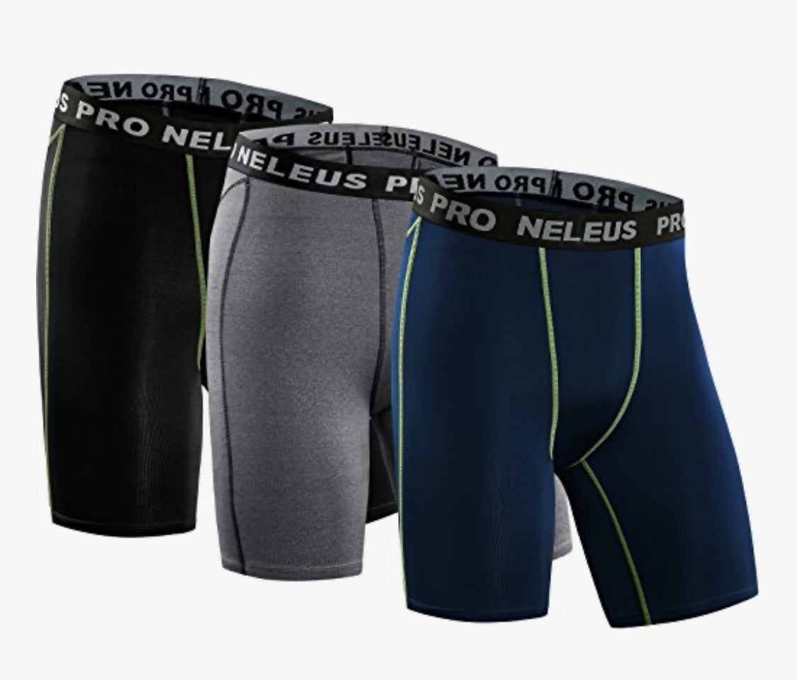 NELEUS 3 Pack Compression Shorts, Spandex Sport Shorts (2xL) - Flip It Now