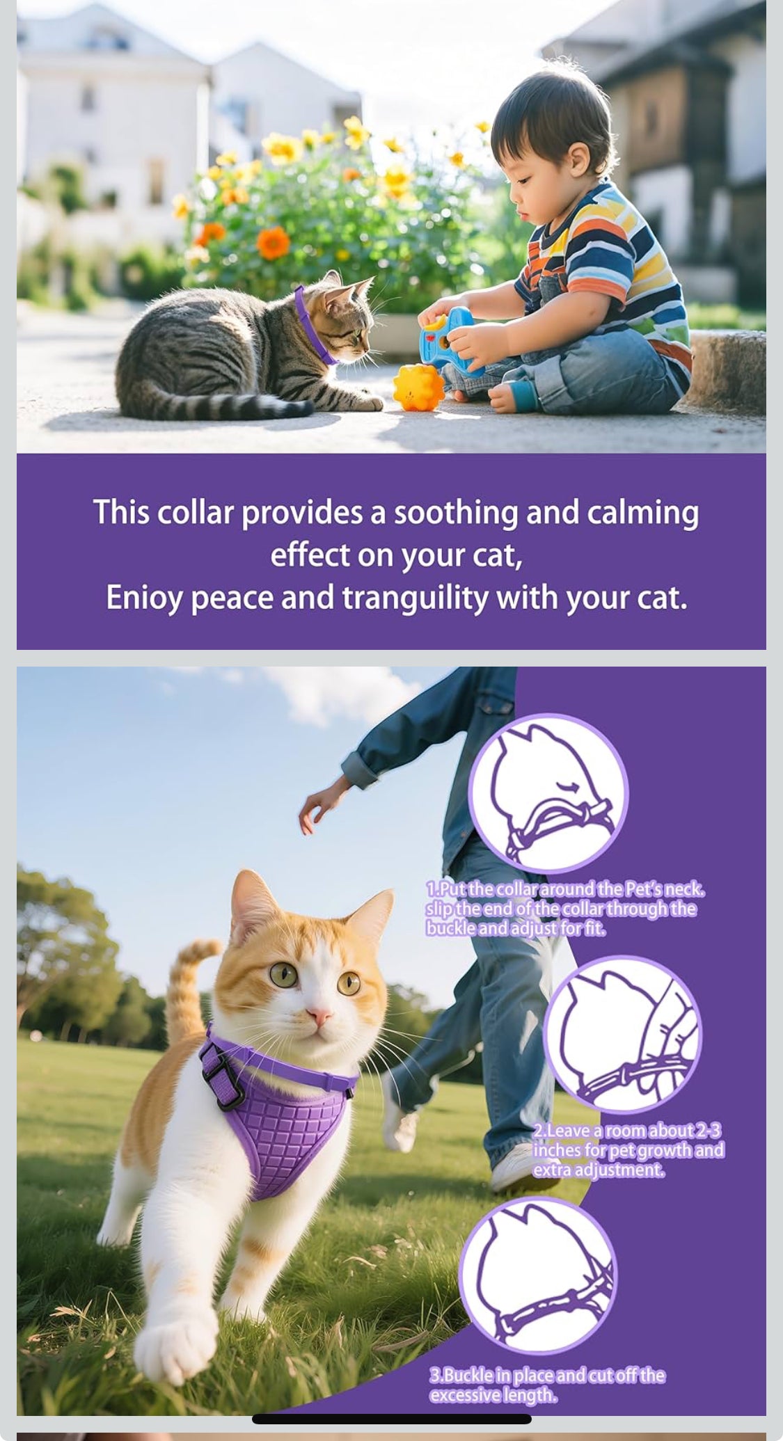 (11)Calming Collars for Cats 6-Pack Adjustable  Collar 60-Day Calming Collar for Anxiety Relief for Cats Stress Relief for Travel, Vet Visits & Multi-Cat Homes - Flip It Now