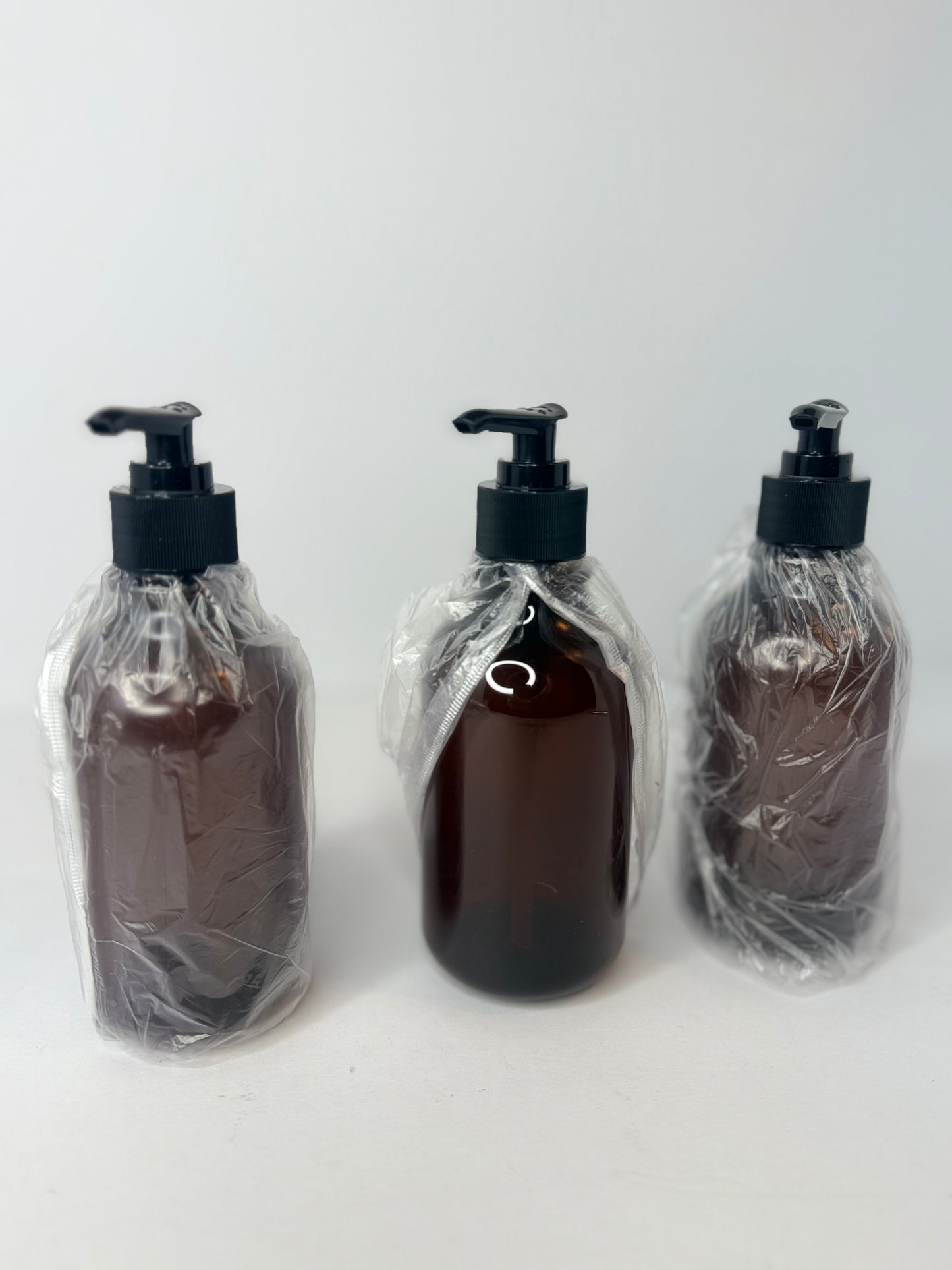 Segbeauty (Amber) Shampoo Dispenser, 3pcs 16.9oz Refillable Pump Bottle with Labels, 500ml Empty Plastic Press Bathroom Shower Containers Lotion Dispenser for Conditioner Body Soap Hand Soap - Flip It Now