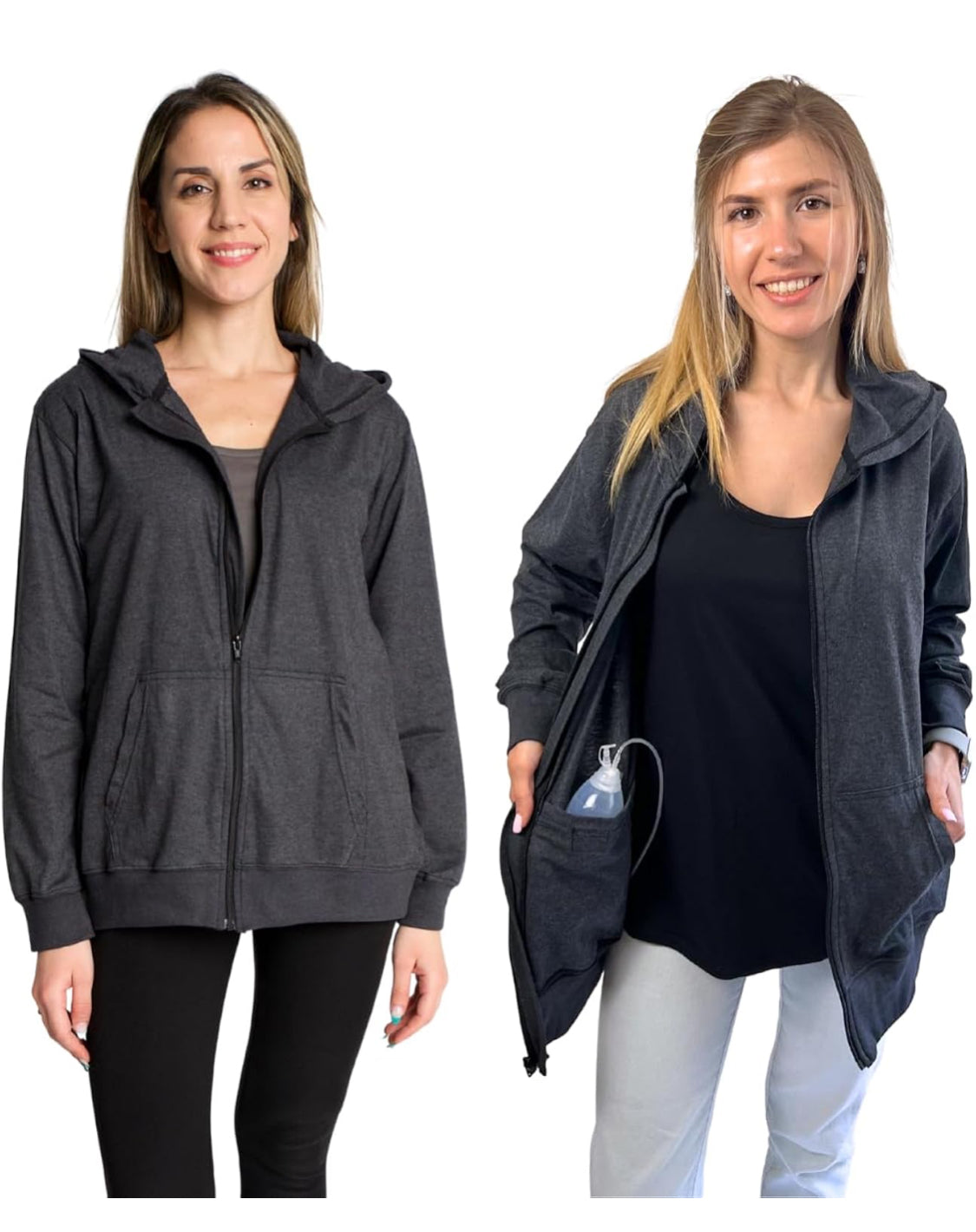 Inspired Comforts Mastectomy Recovery Hoodie with Drain Pockets