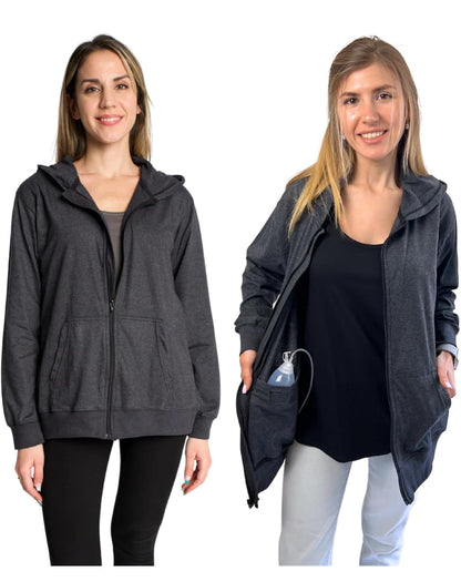 Inspired Comforts Mastectomy Recovery Hoodie with Drain Pockets