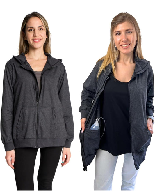 Inspired Comforts Mastectomy Recovery Hoodie with Drain Pockets