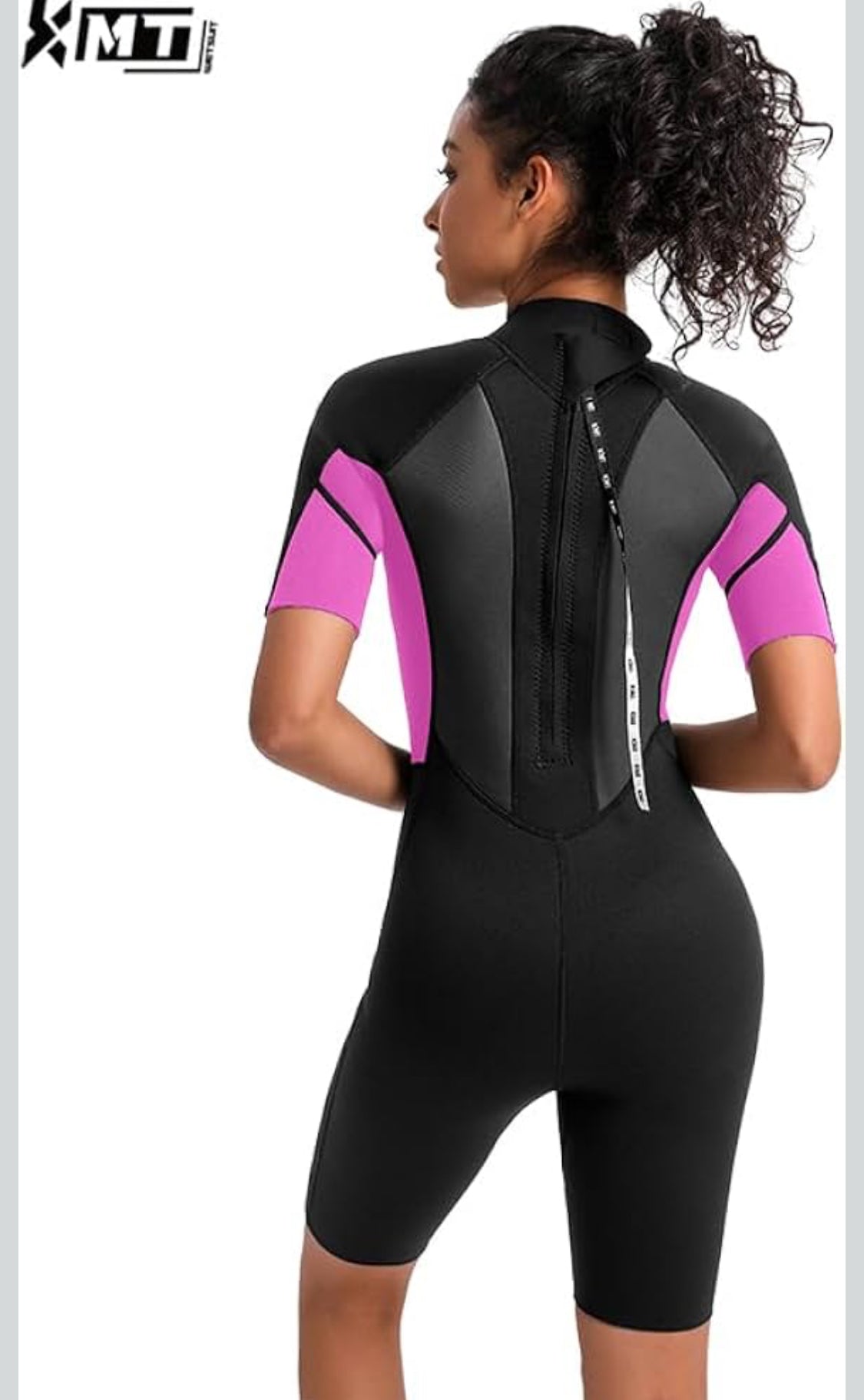 KMT Women Wetsuit, Womens 2mm Shorty Wetsuits Upgrade CR Neoprene Wet Suits Back Zipper size size (12) - Flip It Now