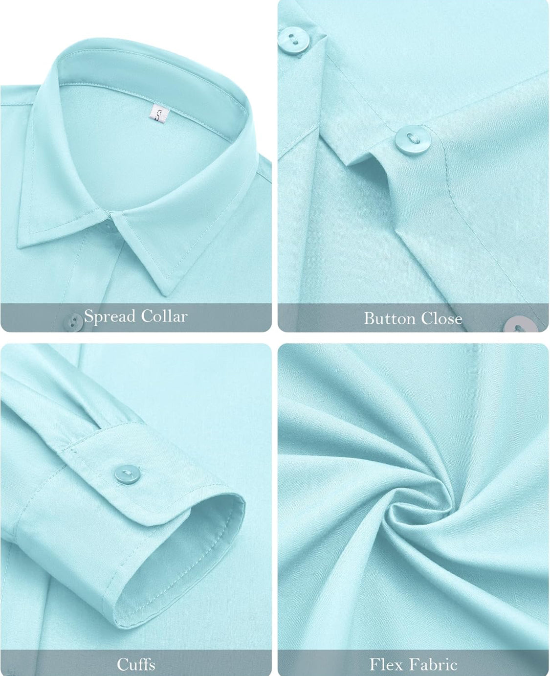 (XL) siliteelon Button Down Shirts Dress Shirts Blouse Tops - Flip It Now