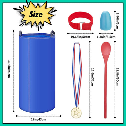 53PCS Outdoor Lawn Carnival Games Bean Bags Ring Toss Set Potato Sack Race Bags Egg and Spoon Race Party for Kid Adult Family，Birthday Party Family Reunion Outside Field Day Easter Games