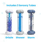 hand2mind Calming Sounds Sensory Tubes, Rain Sound Fidget Tubes, Rain Stick Instrument, Toddler Sensory Toys, Calm Down Corner Supplies, Science Classroom Weather Toys, Play Therapy Activities
