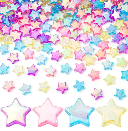 (2) OIIKI 400Pcs Star Shape Beads for Bracelets, Colorful Acrylic Spacer Beads for DIY Crafts, Jewelry Making, Bracelets, Earrings, Necklace - Flip It Now