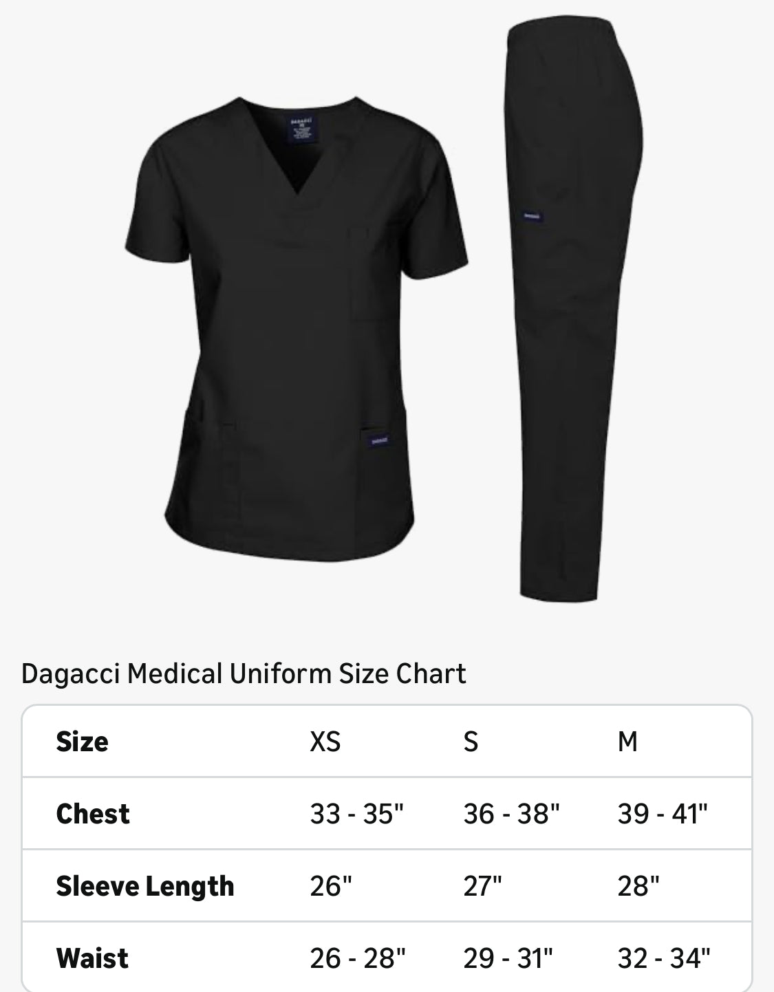 Dagacci Medical Uniform Scrubs Set Top and Pants - Flip It Now