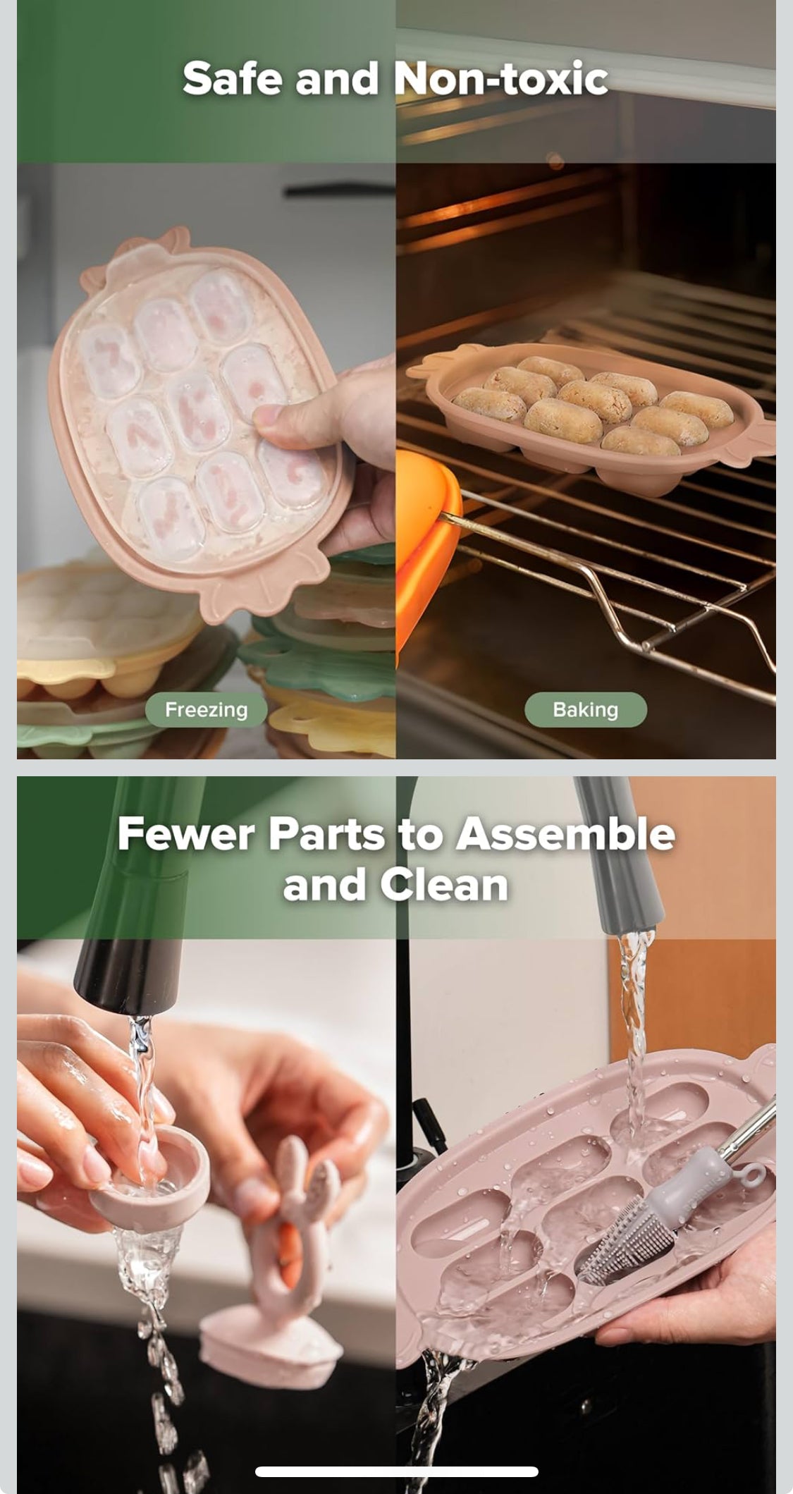 (2) Baby Fresh Fruit Feeder Pacifier,  HAOBAOBEI Baby Teether for Chewing, ...