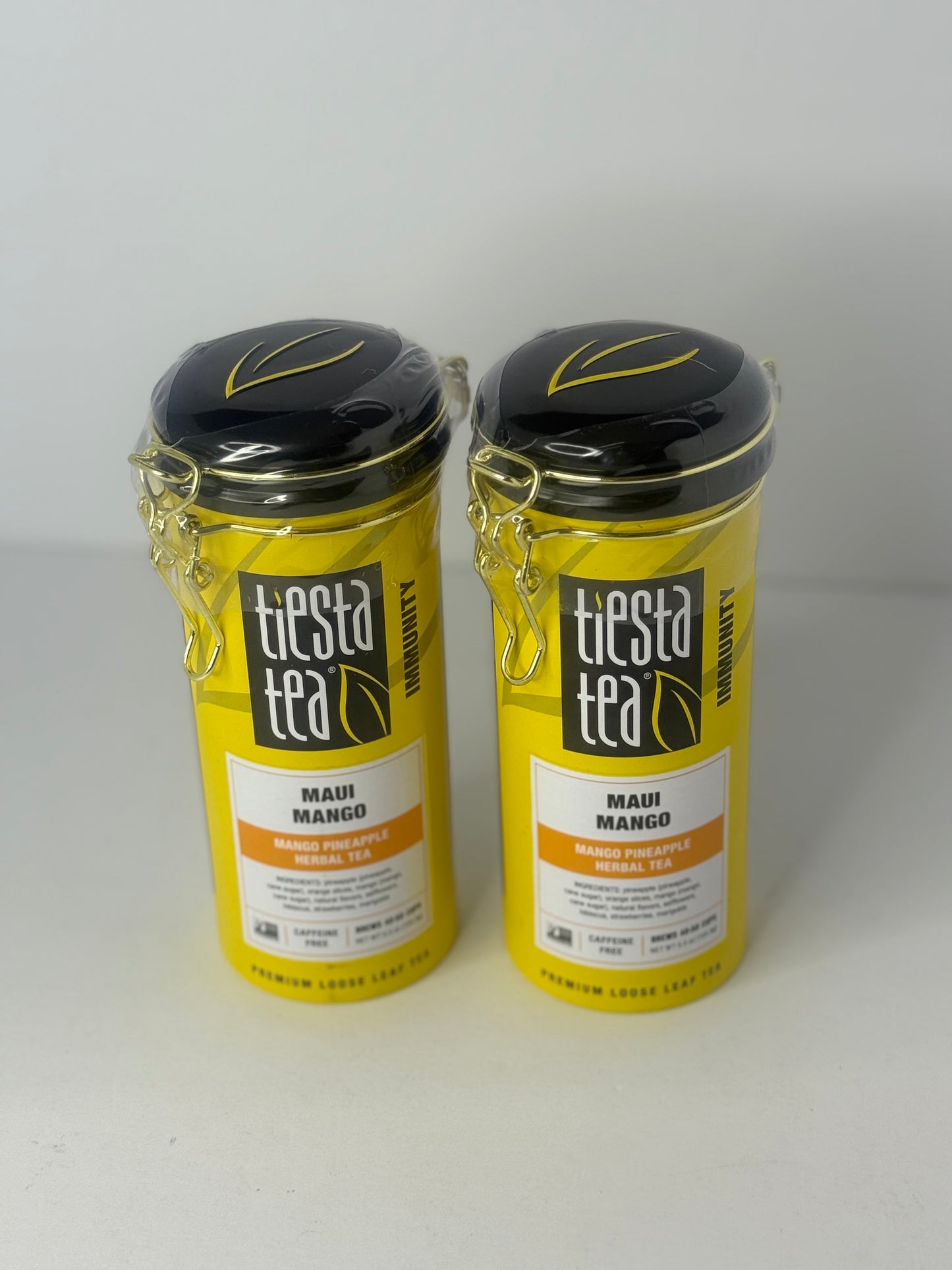 (2)Tiesta Tea Maui Mango, Loose Leaf, Mango Pineapple Herbal Tea, Premium Non-Caffeinated Fruit Blend, Makes Hot or Iced & Brews Up to 50 Cups, 5.5 Ounce Refillable Tin - Flip It Now