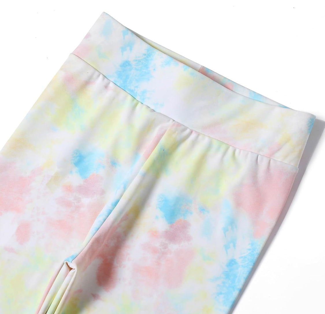 6 Pack Girls Printed Leggings High Waisted Yoga Pants for Girls Full Length Leggings Kids Stretchy Pants