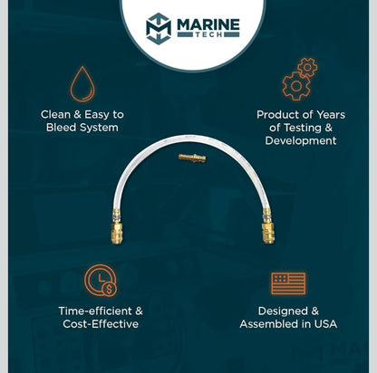Marine Tech Tools Bleed Tube, Seastar Hydraulic Steering Bleed Kit, Fits Seastar Hydraulic Cylinders, Seastar Hydraulic Steering Bleed Kit, Seastar Bleeding System - Flip It Now