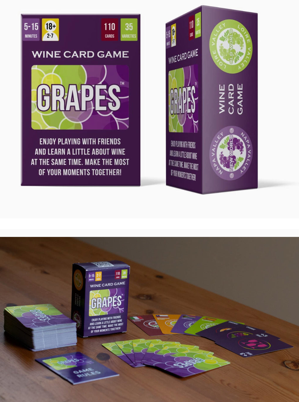 GRAPES Wine Card Game - Flip It Now