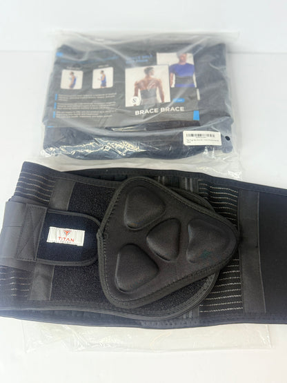 (S) Titan Back Brace for Lower Back Pain Relief with 6 Stays, Breathable Back Support Belt for Men/Women for work , Anti-skid lumbar support belt with 16-hole Mesh for sciatica(S) - Flip It Now