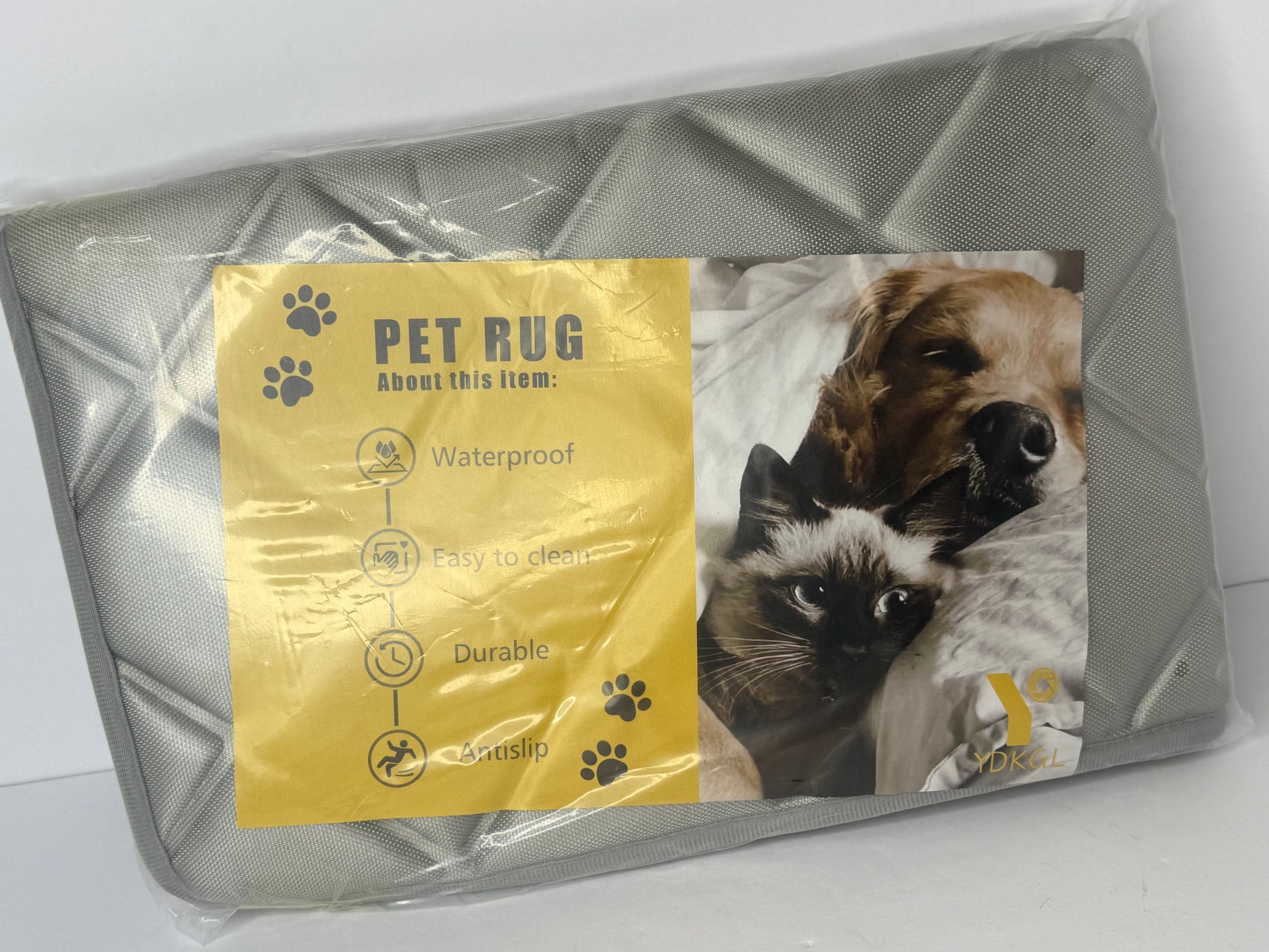 Dog Bed Mat, Soft Foam Kennel Pad Washable Pet Dog Crate Pad with Anti-Slip Bottom for Small/Medium Dogs, Grey 23x34” - Flip It Now