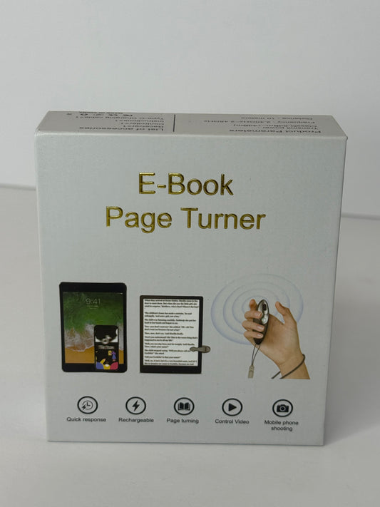 Kindle Page Turner Remote for Reading and eReaders, TikTok Remote Control, Camera Video Recording Remote Triggers, Page Turner for Kindle, iPhone, iPad, Android, Tablets with Wrist Strap