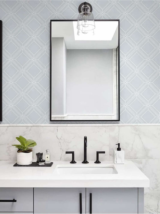 Heroad Grey Peel and Stick Wallpaper Grey and White Contact Paper Geometric Modern Wall Paper for Nursery Room Bedroom Bathroom Cabinets Vinyl Roll Self-Adhesive Waterproof 17.3” x 197”