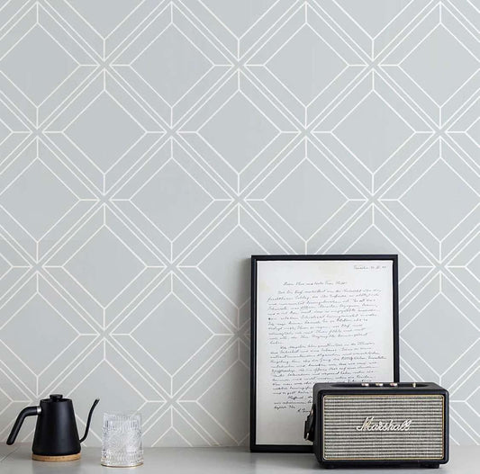 Heroad Grey Peel and Stick Wallpaper Grey and White Contact Paper Geometric Modern Wall Paper for Nursery Room Bedroom Bathroom Cabinets Vinyl Roll Self-Adhesive Waterproof 17.3” x 197”