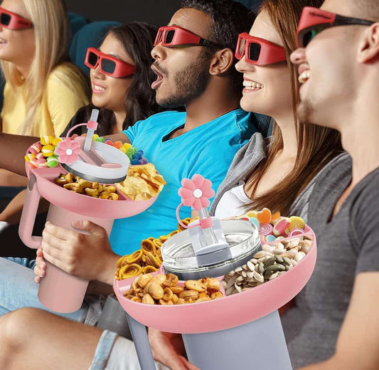 (54)2025 Latest model Stanley Cup 30 oz Snack Bowl with Handle, Compatible with Stanley Cup30 oz with Handle, Stanley Accessories, Silicone(Pink Snack Bowl)