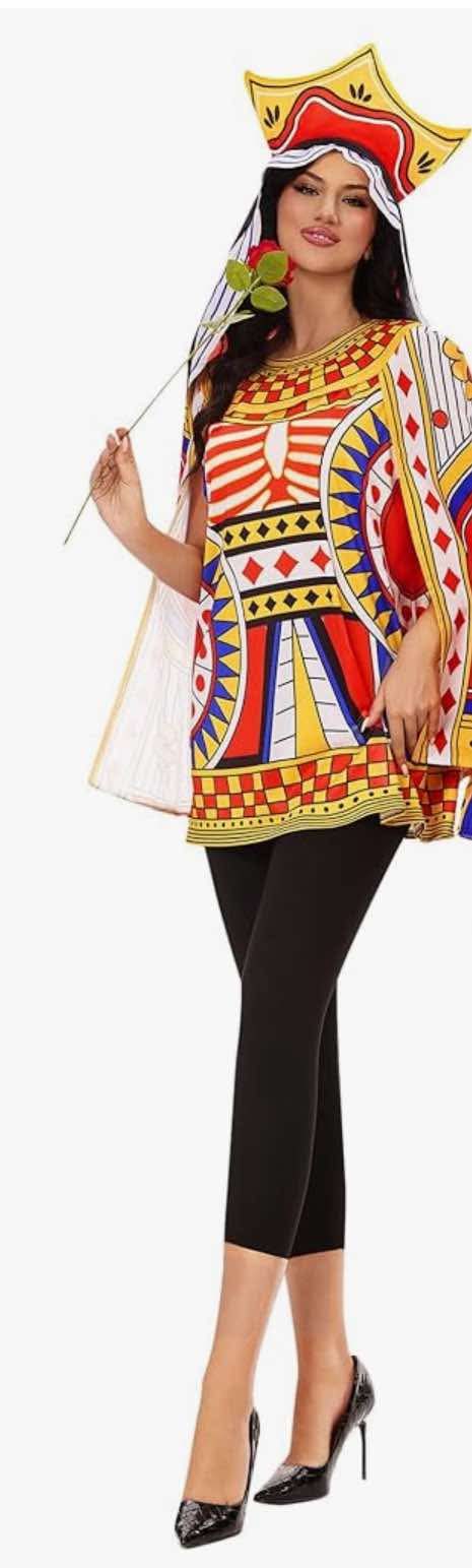 Halloween Costumes for Adults Funny - Queen Halloween Costumes mask and rose included