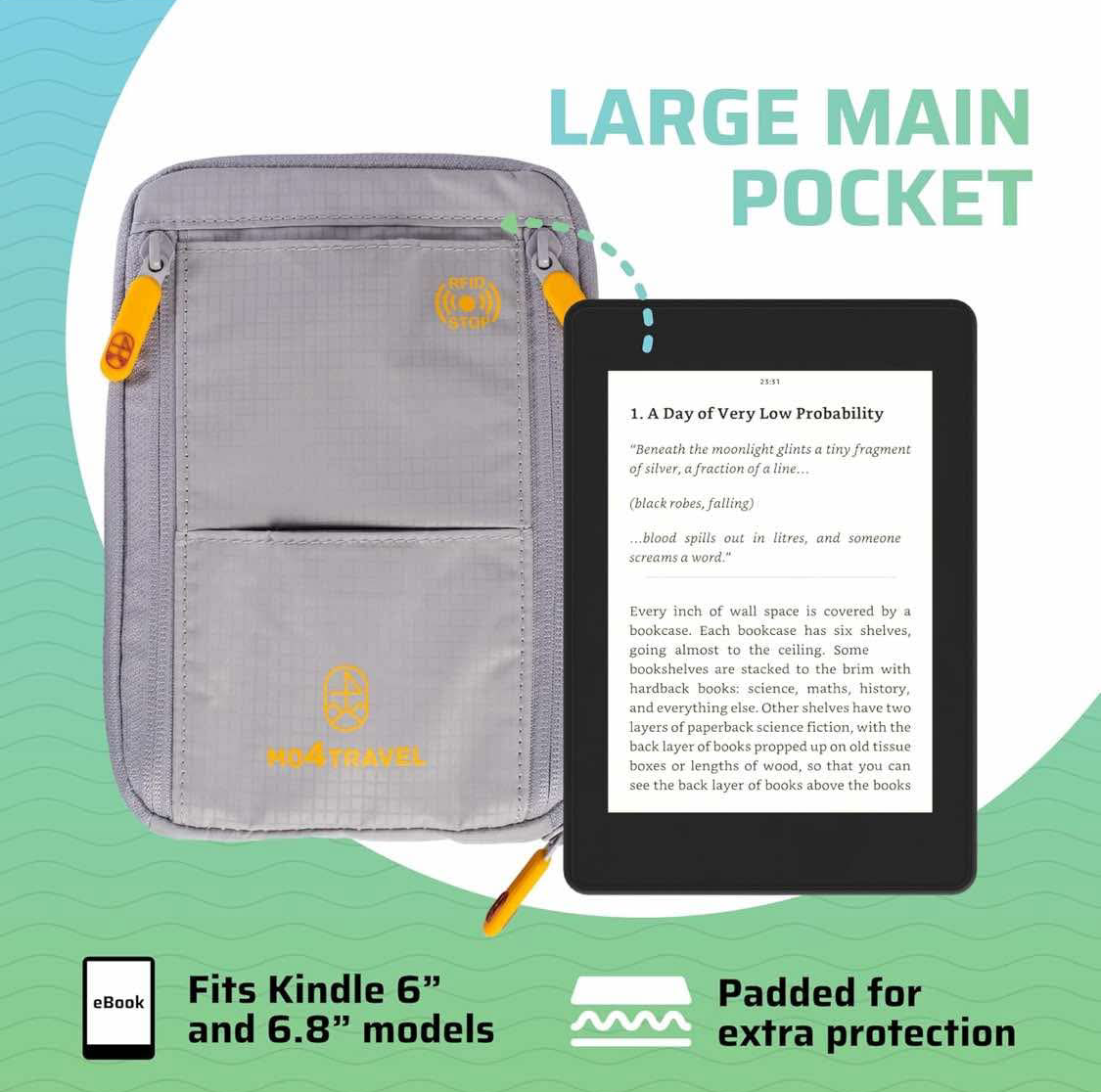 Travel Neck Wallet RFID Blocking – Hidden Passport Holder for Men & Women, Anti-Theft Travel Pouch with Adjustable Lanyard, Lightweight & Water Resistant