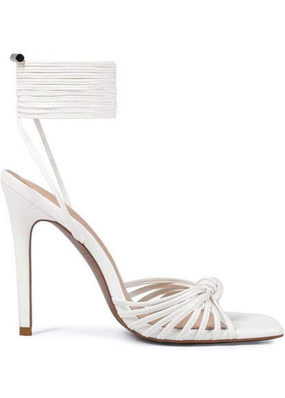 Women's Open Toe Lace up Strappy Heels - Flip It Now