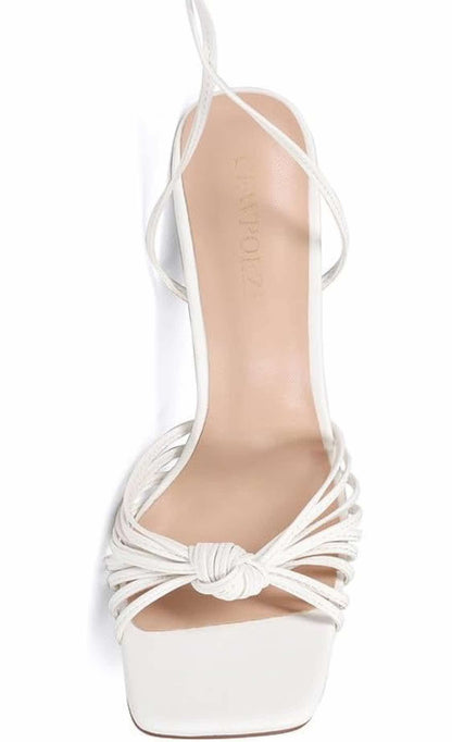 Women's Open Toe Lace up Strappy Heels - Flip It Now