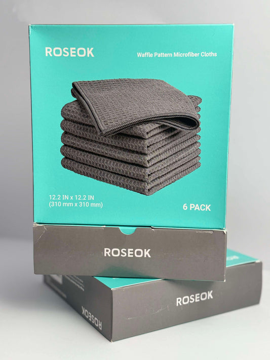 (126) Microfiber Waffle Cleaning Cloths,Quick-Absorbing Cleaning Cloth - Keeps Kitchen Dry & Clean,Quickly Wipe Dishes,Glass,Cookwares,Stoves and Countertop,Gray(6-Pack, 12.2x12.2 Inch)