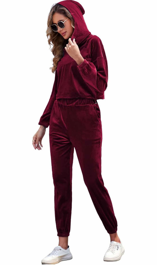YYA Women Zip Up Active Sweatsuits Velour Track Suits Sets with Hoodies 2 Piece Outfit Workout Athletic Tracksuits S