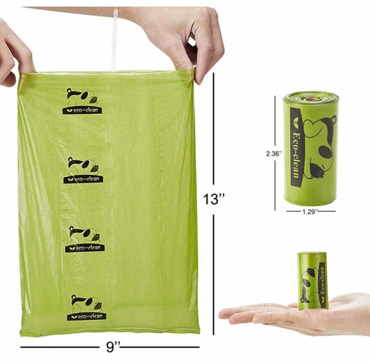 ECO-CLEAN Poop Bags Biodegradable, 16 Rolls/240 Bags, Dog Waste Bags, Unscented, Leak-Proof, Easy Tear- Off