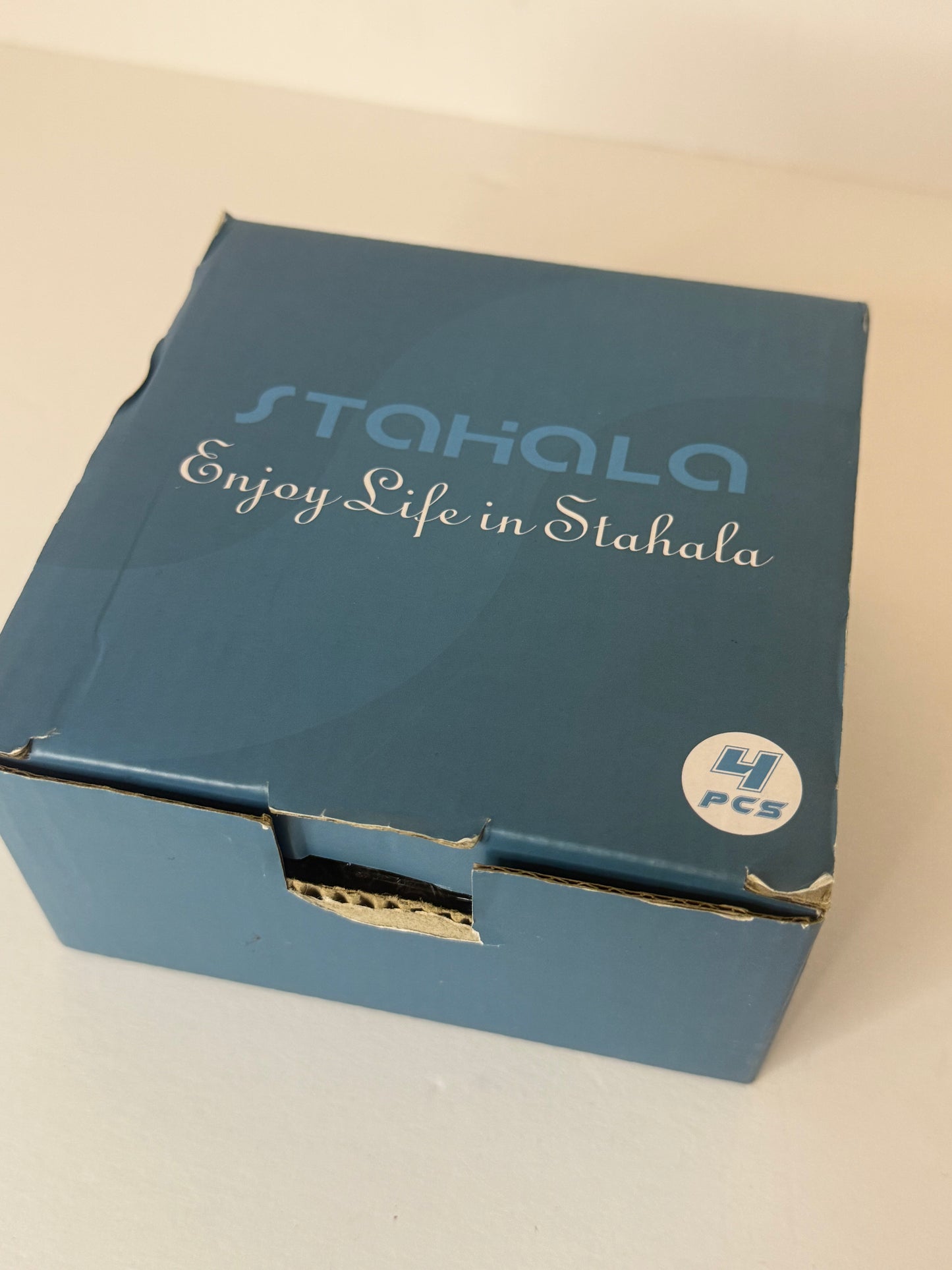 Stahala Wooden Drink Coasters,4.7 in Coasters for Drinks Absorbent Cork Coasters Set,Natural Wood Stackable Reusable Coasters for Home Office Coffee Bar Table,Rustic Gifts for New Home Friends