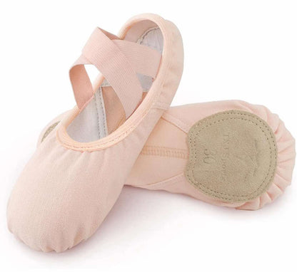 TXJ Sports Ballet Shoes for Girls Highly Stretch Ballet Slippers Split Sole Women Dance Shoes Flats for Yoga Gymnastics Performance - Flip It Now