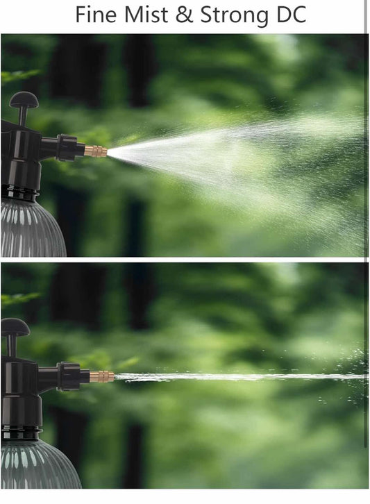 Water Spray Bottle for Plants, Plant Mister Spray Bottle, Handheld Pressure PP Spray Bottles, 1.5L/51oz Watering Can with Adjustable Nozzle for Outdoor Indoor Gardening and Cleaning Work (Grey)