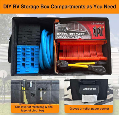 RV Storage and Organization, 74L Waterproof Collapsible Trunk Organizer for Suv DIY RV Storage Bag with Internal Compartments RV Storage Solutions for Camper Trailer Trunk - Flip It Now