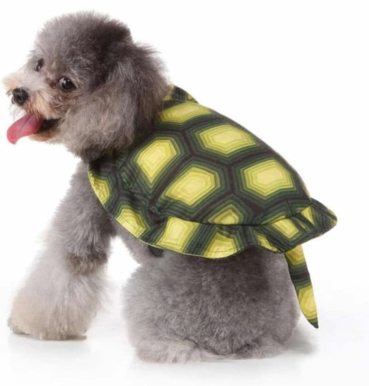 Funny Turtle Cosplay Costume for Dogs - Creative Halloween Outfit for Puppies, Size L, Comfortable and Cute Pet Apparel
