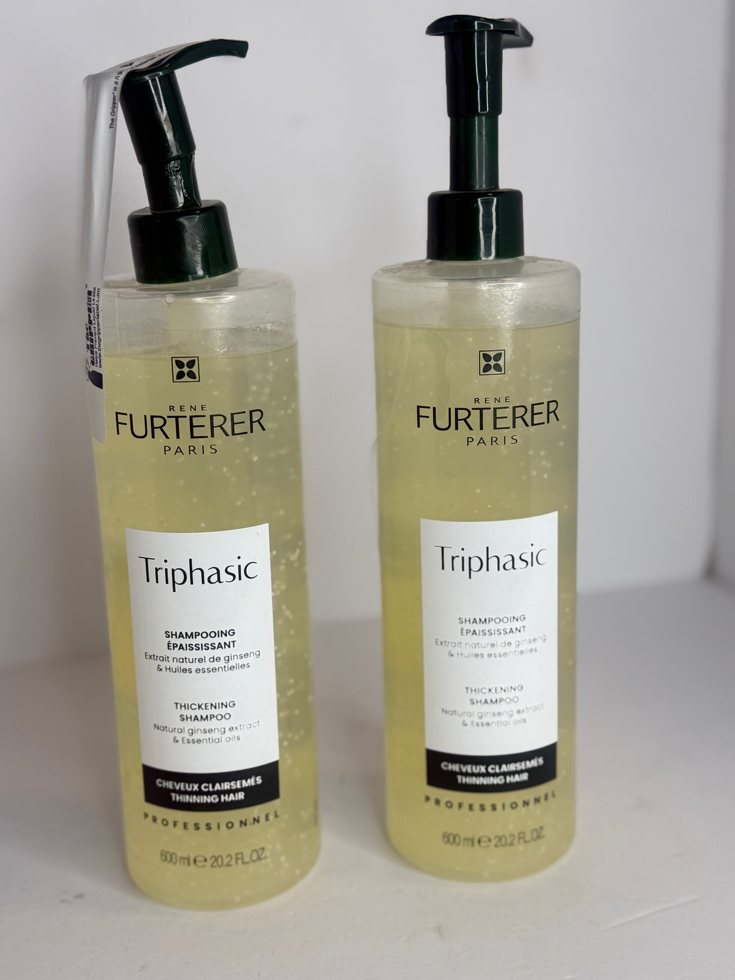 (X2)Rene Furterer TRIPHASIC Thickening Shampoo – For Thinning Hair – Improves hair density & strength – Scalp Nutrition – Rosemary Oil - For Men & Women - Color Safe