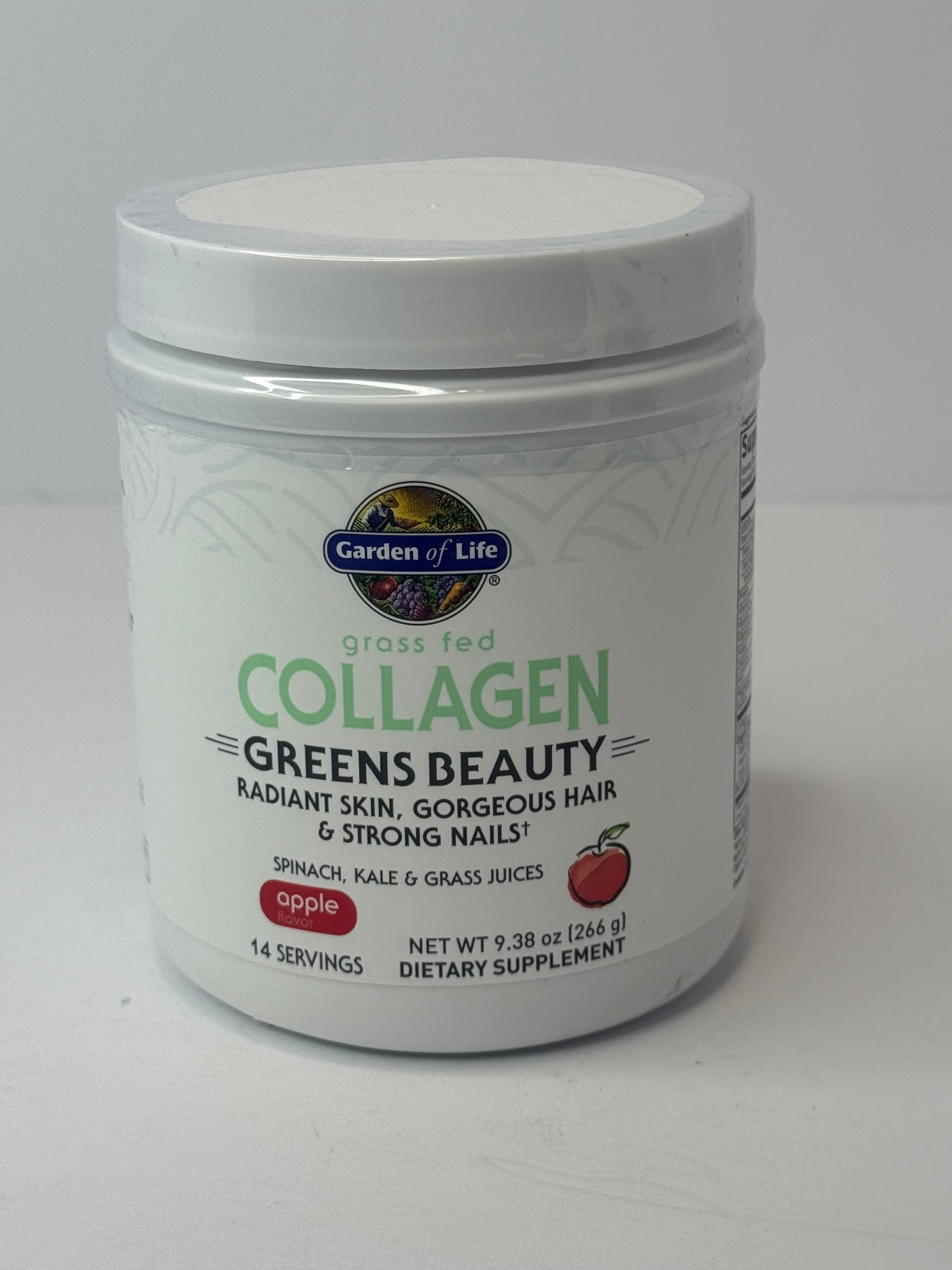 Garden of Life Grass Fed Collagen Greens Beauty Powder - Apple, 14 Servings, Collagen Powder for Women Skin Hair Nails Joints, Collagen Peptides Powder, Collagen Protein + Greens, Collagen Supplement - Flip It Now