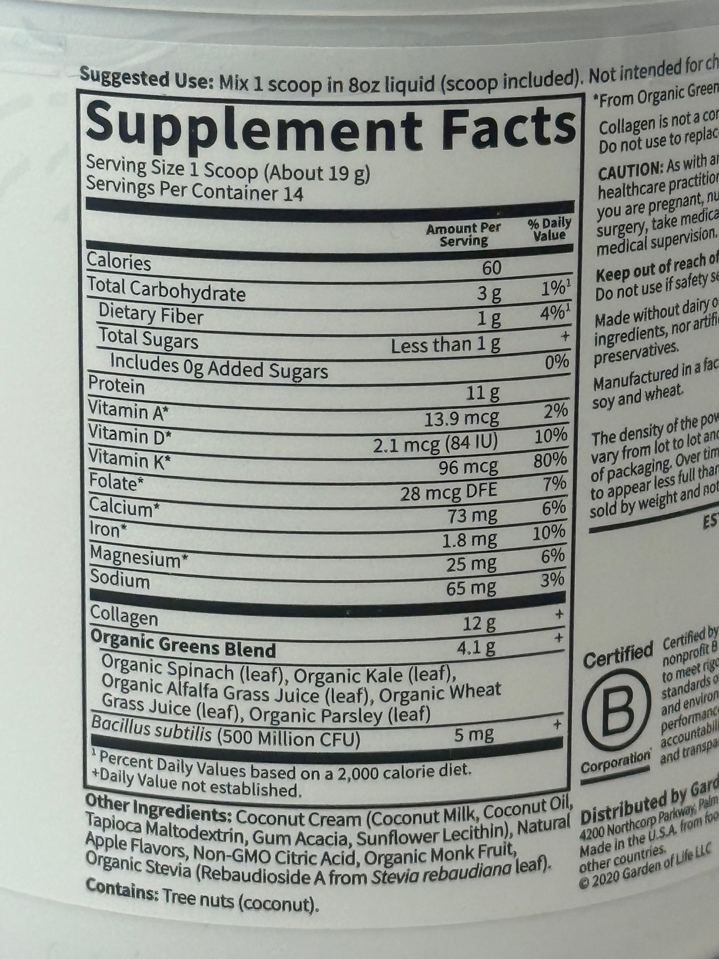 Garden of Life Grass Fed Collagen Greens Beauty Powder - Apple, 14 Servings, Collagen Powder for Women Skin Hair Nails Joints, Collagen Peptides Powder, Collagen Protein + Greens, Collagen Supplement - Flip It Now