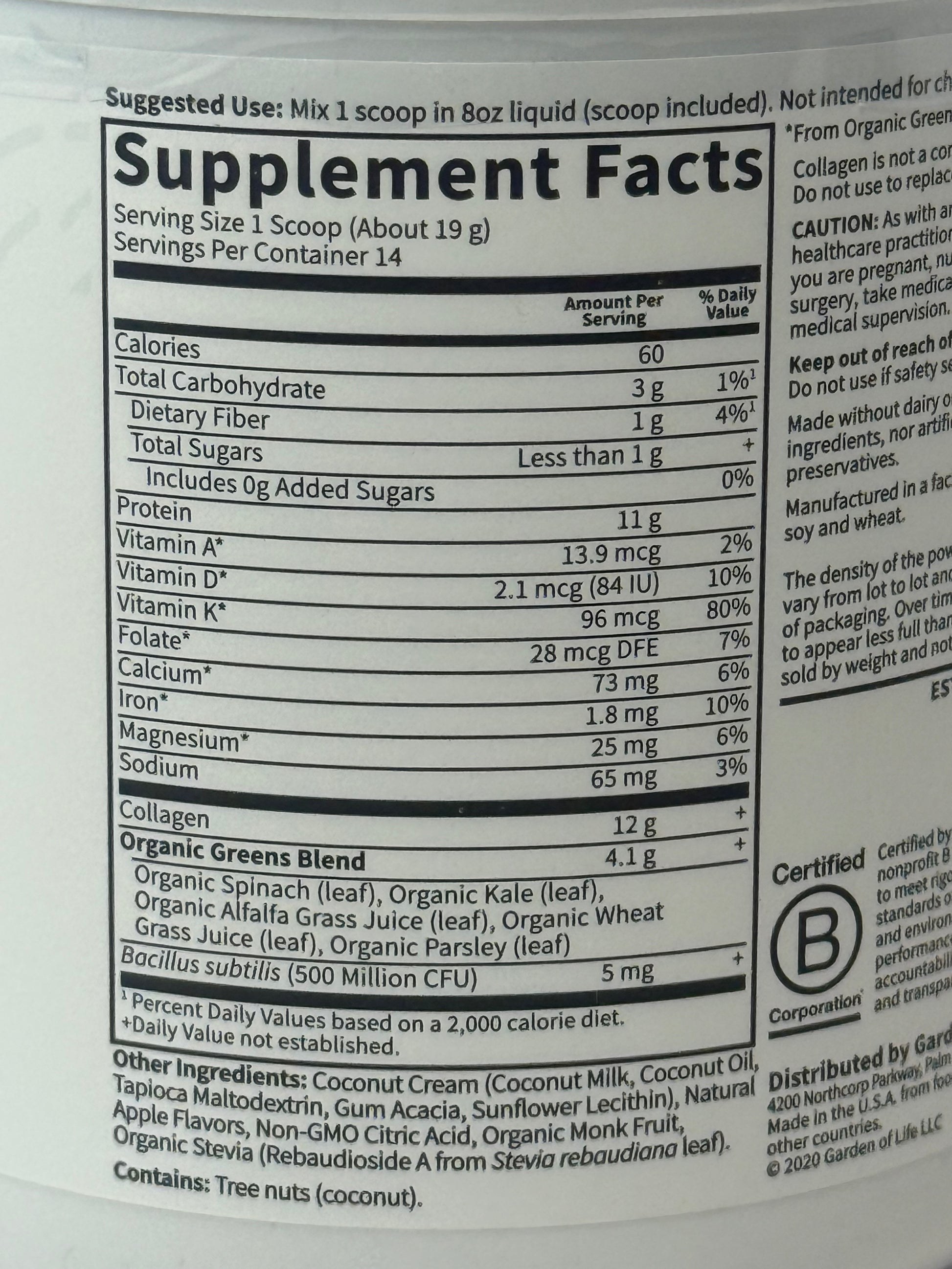 Garden of Life Grass Fed Collagen Greens Beauty Powder - Apple, 14 Servings, Collagen Powder for Women Skin Hair Nails Joints, Collagen Peptides Powder, Collagen Protein + Greens, Collagen Supplement - Flip It Now