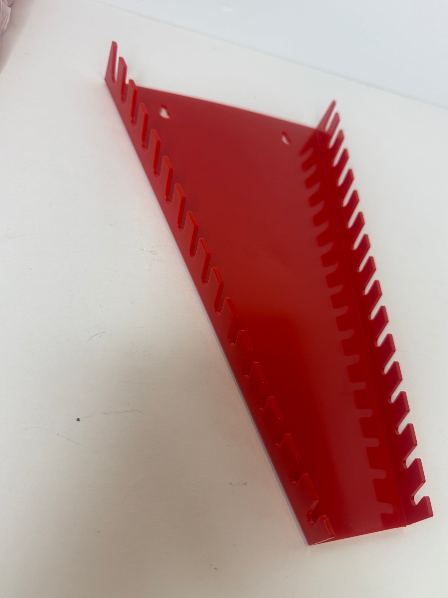 *6 red Plastic Wrench Organizer, Premium High-density Wrench Holder, Large Wrench Racks for Wall and Tool Box, 96 Slots Fit SAE&Metric Wrench Tray - Flip It Now