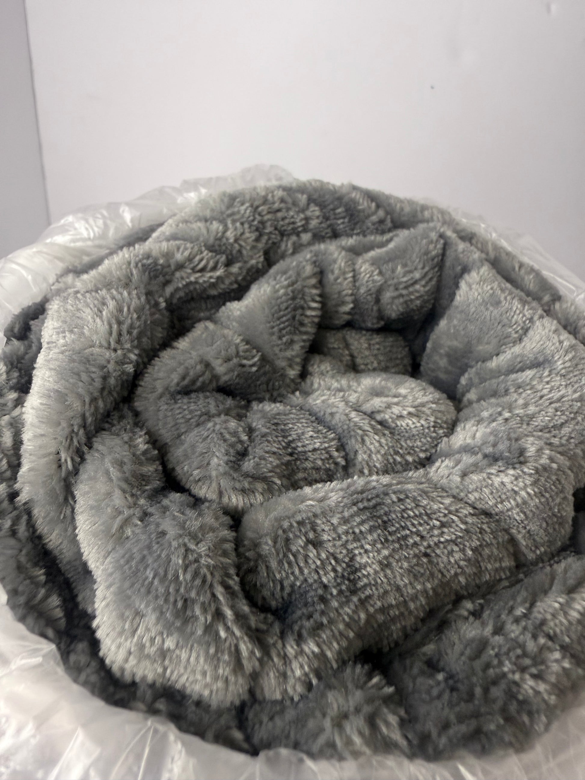 Heated Blanket Throw with 1/2/4/6/8 Hours Auto-Off 10 Heat Level, 62'' * 84'' Cozy Faux Rabbit Fur Bubble Electric Blanket with Overheat Protection(Dark Grey twin size - Flip It Now