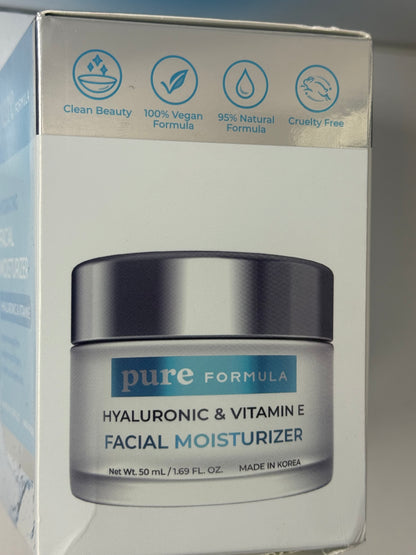 Pure Daily Care Essential Hyaluronic Moisturizer (1.69 Oz) - Hydrating Silicone-Free Daily Clean Beauty Face Cream For All Skin Types - Flip It Now