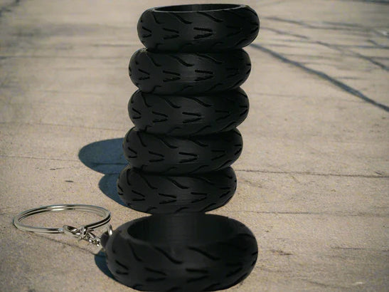 Mini Motorcycle Tire Keychain – Pocket-Sized Power - Flip It Now
