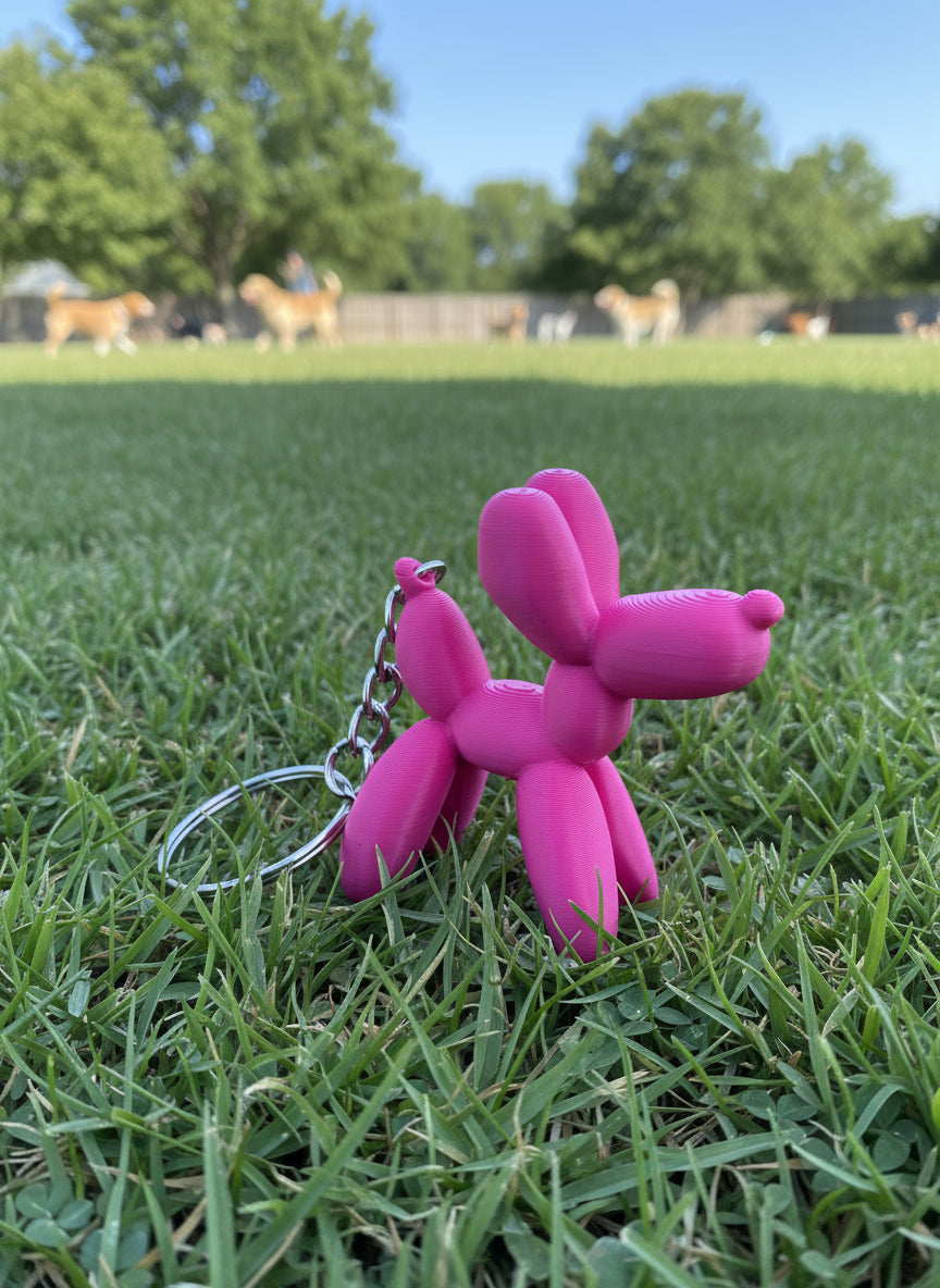 Balloon Dog Keychain – Colorful, Collectible, Zero Mess - Flip It Now