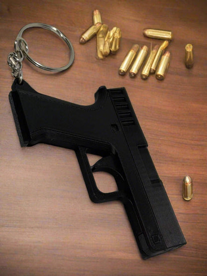 Mini Handgun Replica Keychain – Slide & Mag Action - Flip It Now